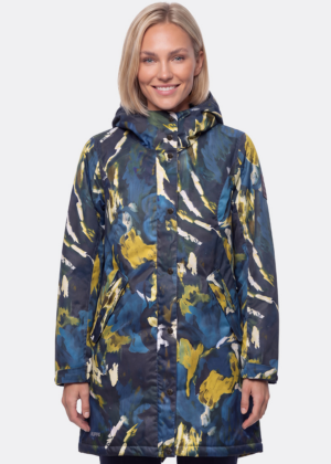 Huppa naiste sügis-talvine parka Janelle 160gr soojustusega sinepi sinise kirju-UUDIS - Image 1