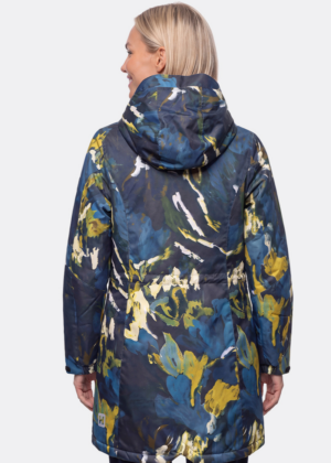 Huppa naiste sügis-talvine parka Janelle 160gr soojustusega sinepi sinise kirju-UUDIS - Image 2