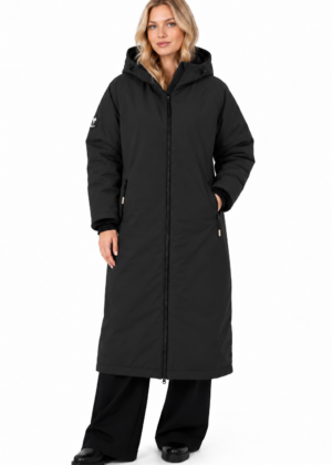Lenne sügis-talvine oversized naiste mantel must suurusele L/XL-UUDIS - Image 1